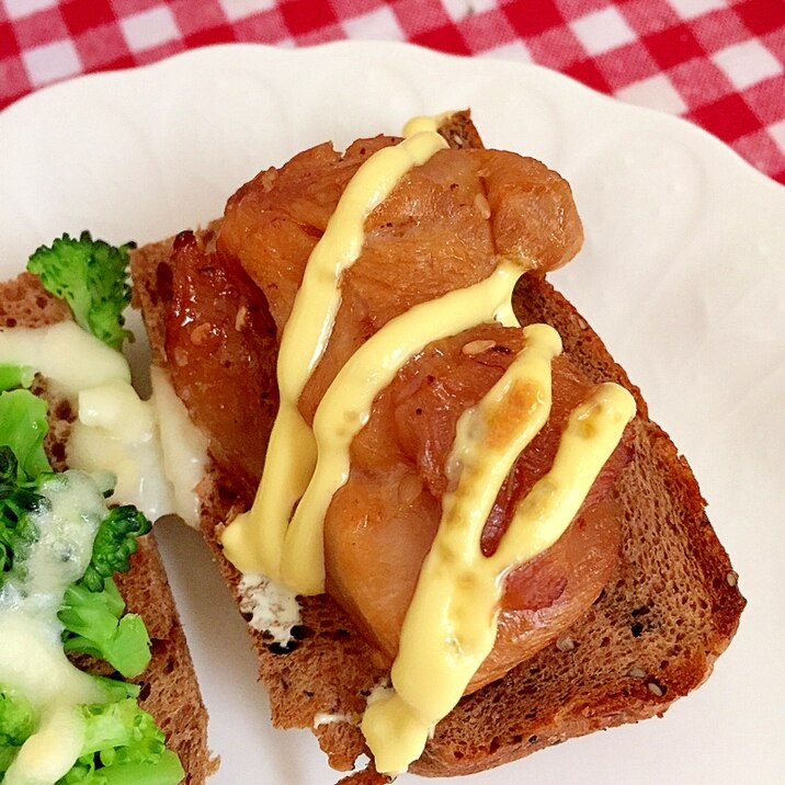 照り焼きチキンのトースト☆